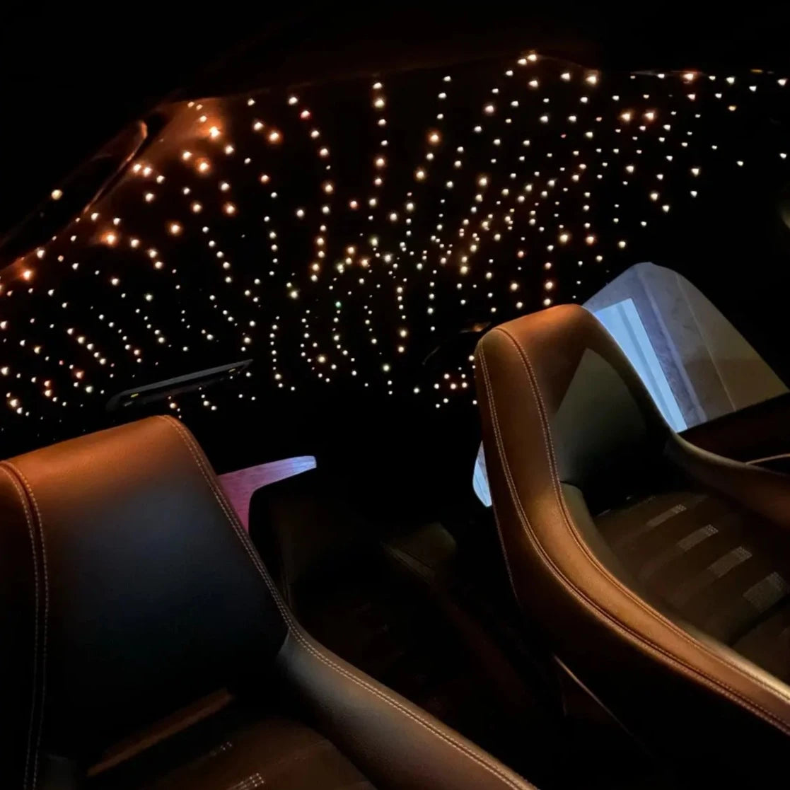 Ciel étoilé orange pour voiture