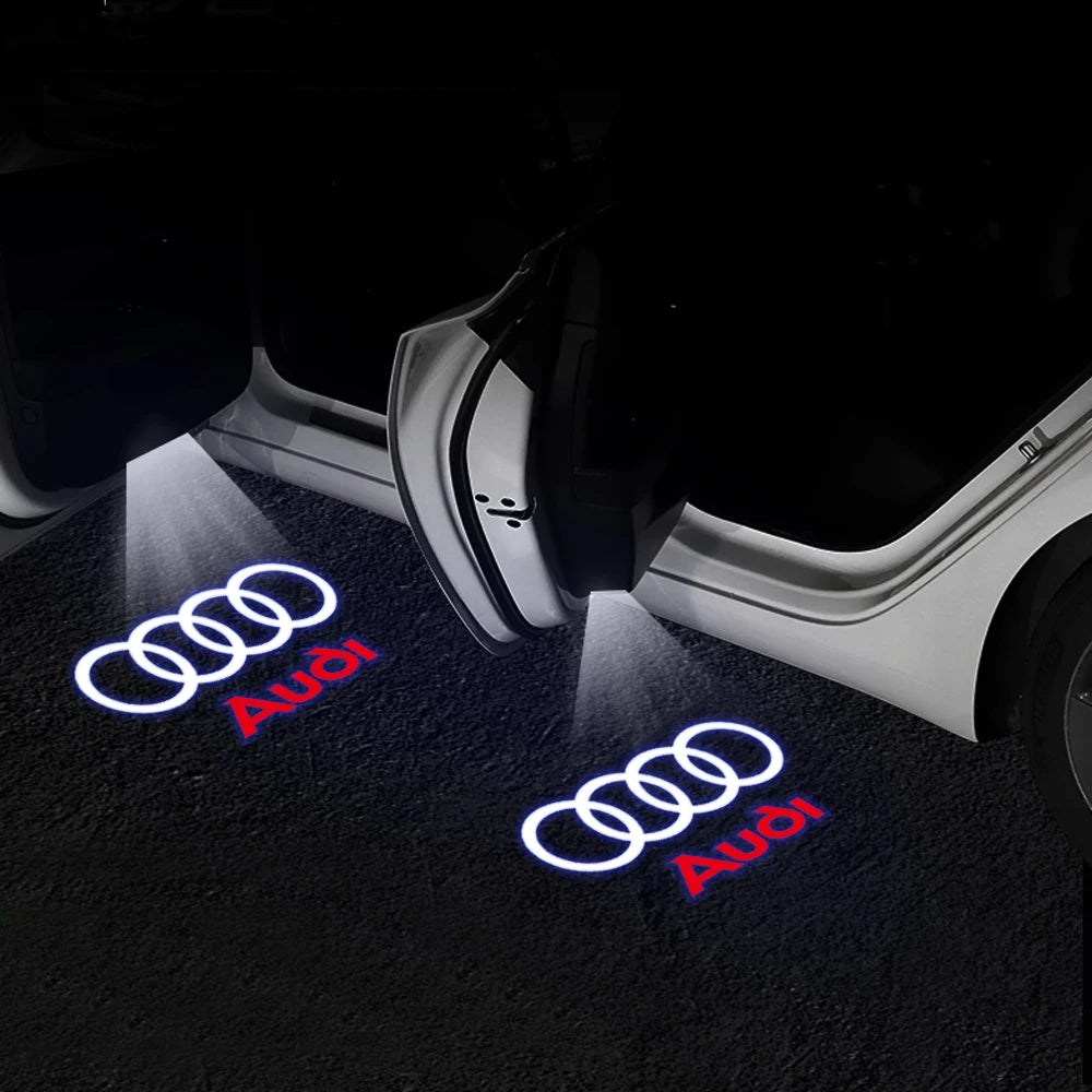 deux projecteurs de portière audi