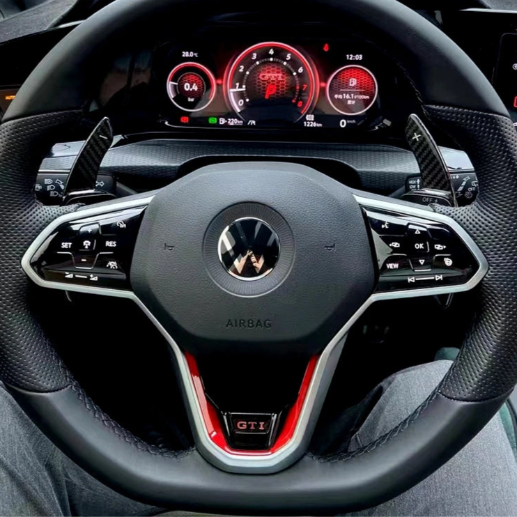 Palettes au volant en carbone pour Golf 8 GTI / R